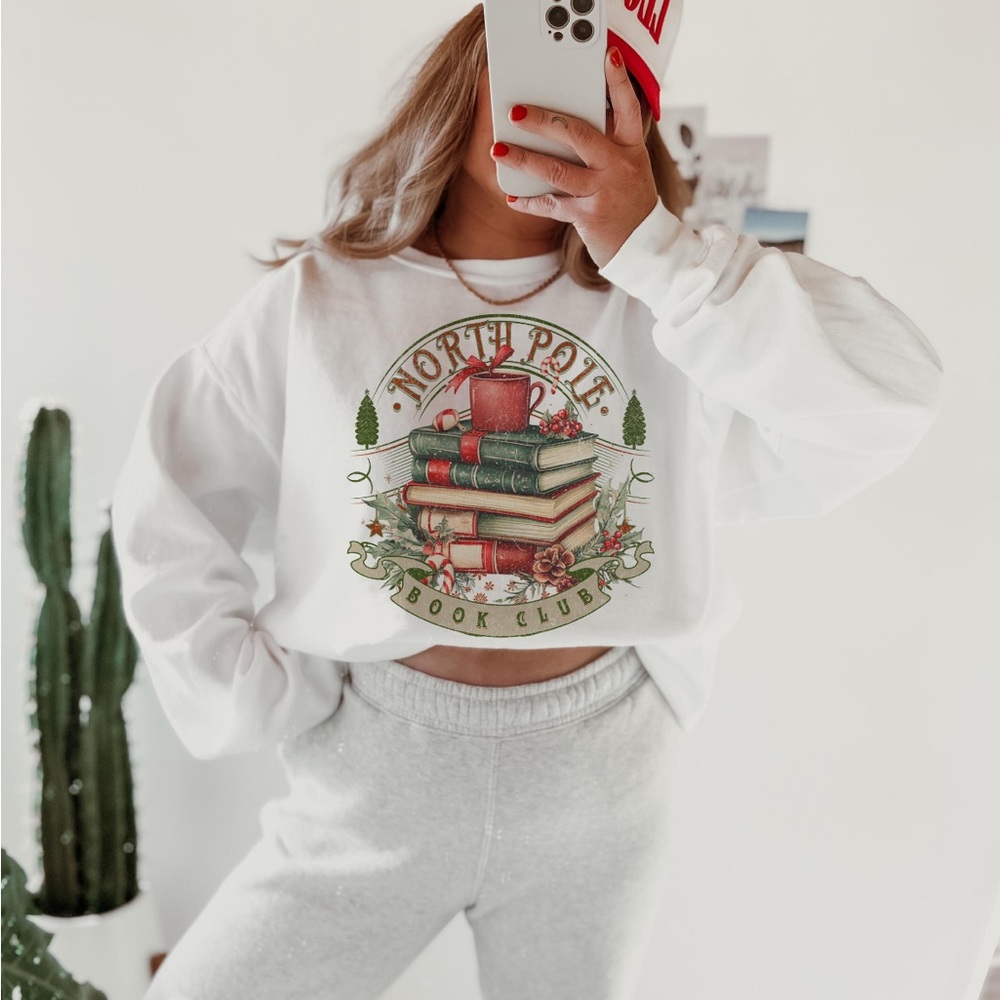 White North Pole Book Club Sweater